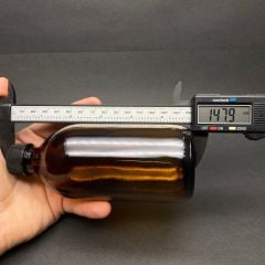 Amber Cam Şişe 250 ml - Siyah Kapaklı