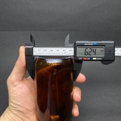 Amber Cam Şişe 250 ml - Siyah Kapaklı