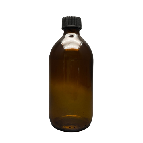Amber Cam Şişe 250 ml - Siyah Kapaklı