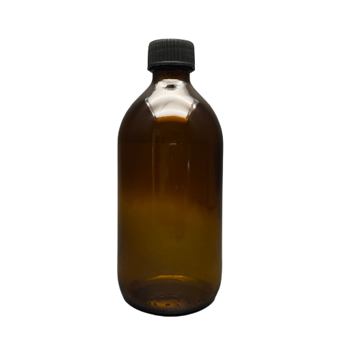 Amber Cam Şişe 250 ml - Siyah Kapaklı