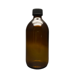 Amber Cam Şişe 250 ml - Siyah Kapaklı