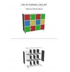 12 Kişilik Mdf Dolap