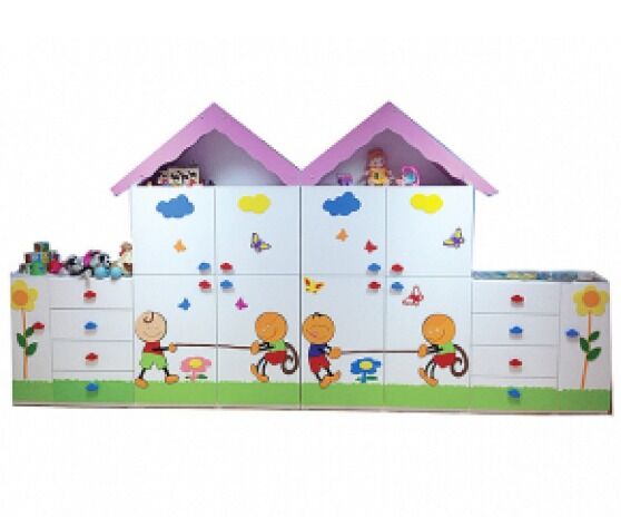 Çocuk Figürlü Anasınıfı Dolabı