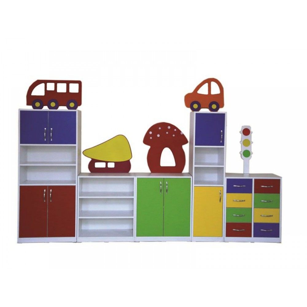 Araç Figürlü Anasınıfı Dolabı
