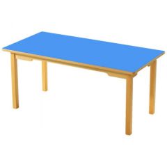 Ahşap Ayaklı Dikdörtgen Masa