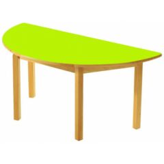 Ahşap Ayaklı Yarım Daire Masa