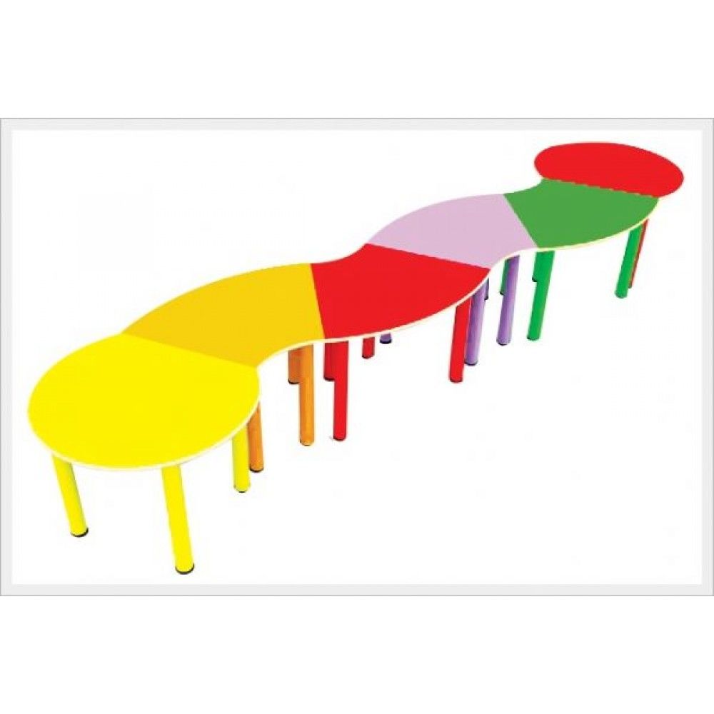 Tırtıl Masa Metal Ayaklı 6 Parça