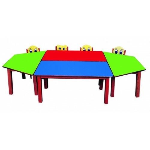 Ahşap Ayaklı Trapez Masa