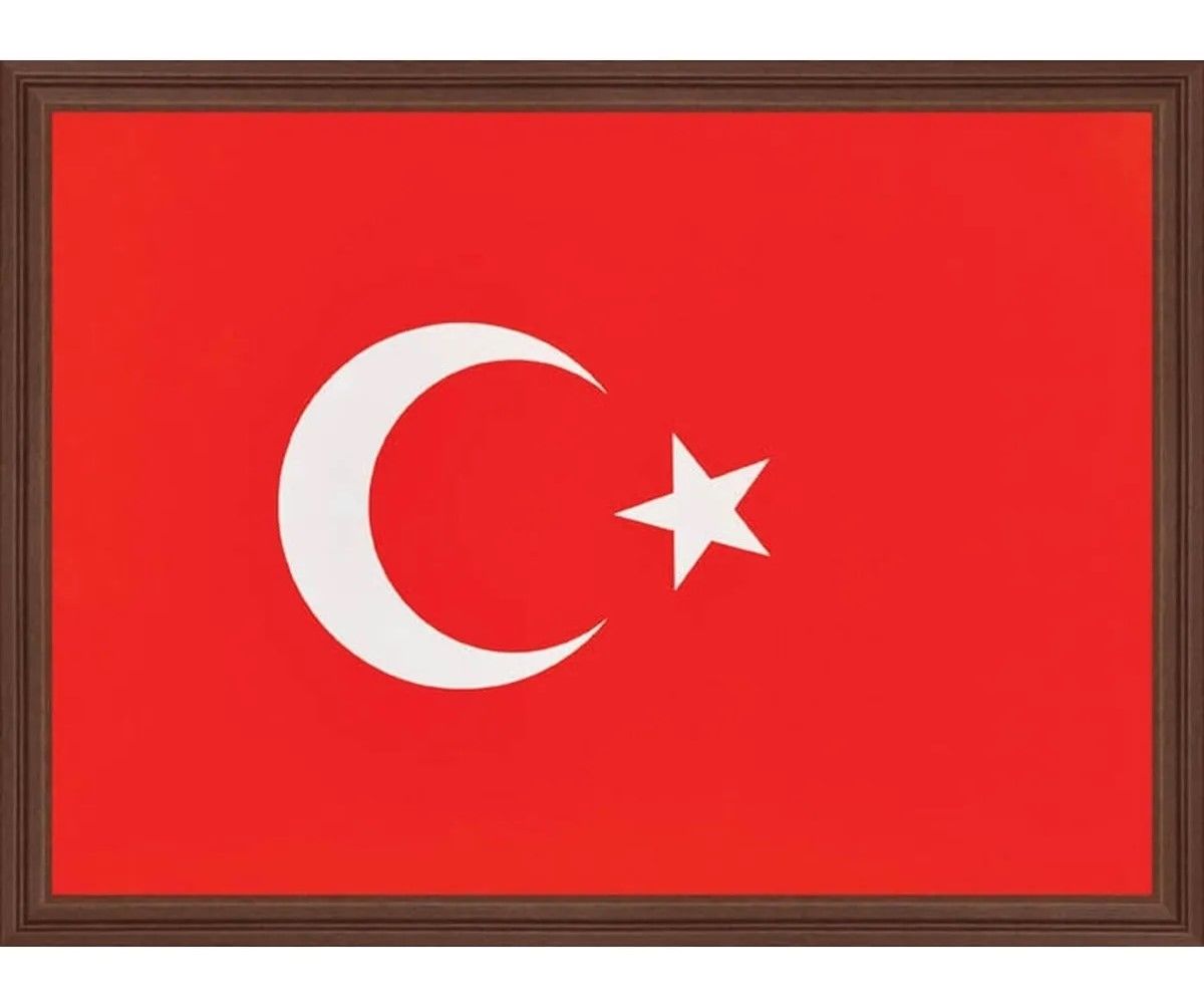 Türk Bayrağı MDF Çerçeveli