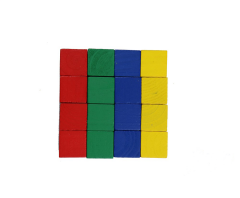 Renkli Ahşap Küpler 30*30mm 16'lı
