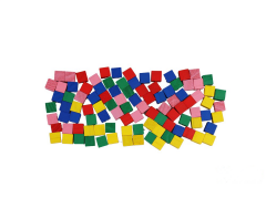 Ahşap Renkli Küpler 10*10 mm 90'lı