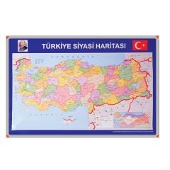 Türkiye Siyasi Harita Alüminyum Çerçeve 70*100cm