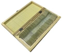 Mikroskop Slayt Seti - Ahşap Kutulu Preperat Seti 50'li