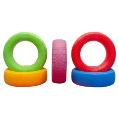 Plastik Renkli Tekerlek 5'li