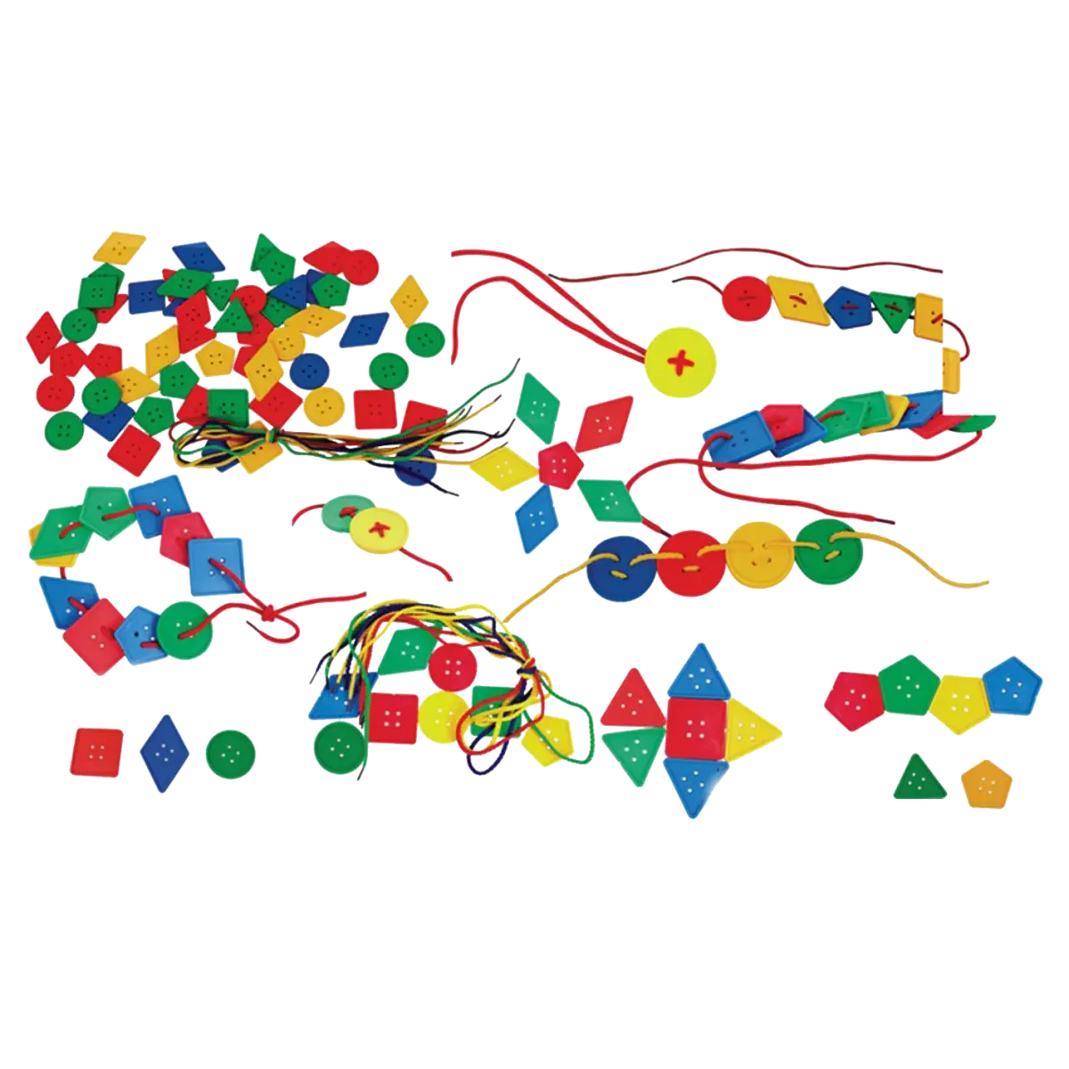 İpli Geometrik Düğmeler 96 Parça