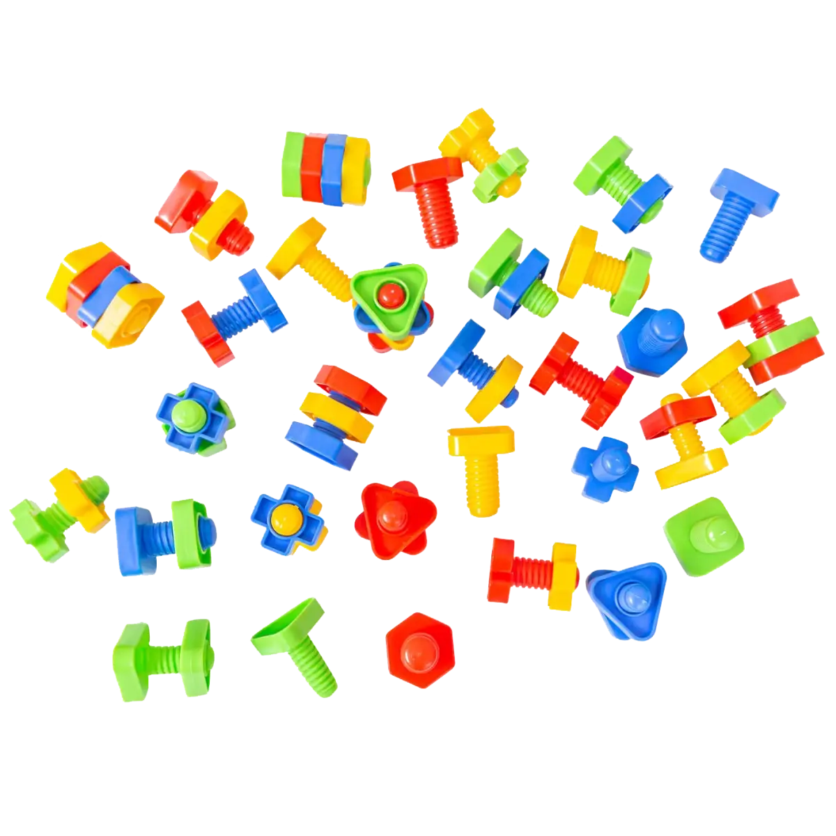 Vidalı Eğitici Şekiller 64 Parça