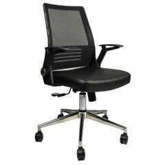 Mina Fileli Çalışma Sandalyesi Deri Oturaklı