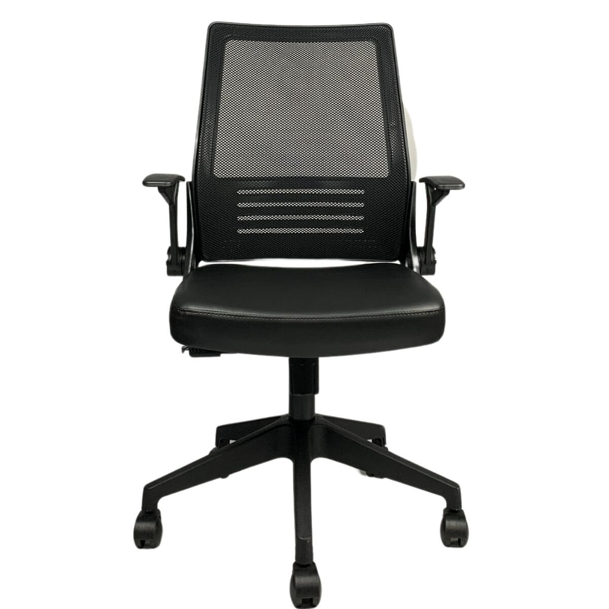 Mina Fileli Çalışma Sandalyesi Deri Oturaklı Plastik Ayaklı