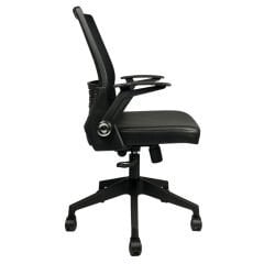 Mina Fileli Çalışma Sandalyesi Deri Oturaklı Plastik Ayaklı