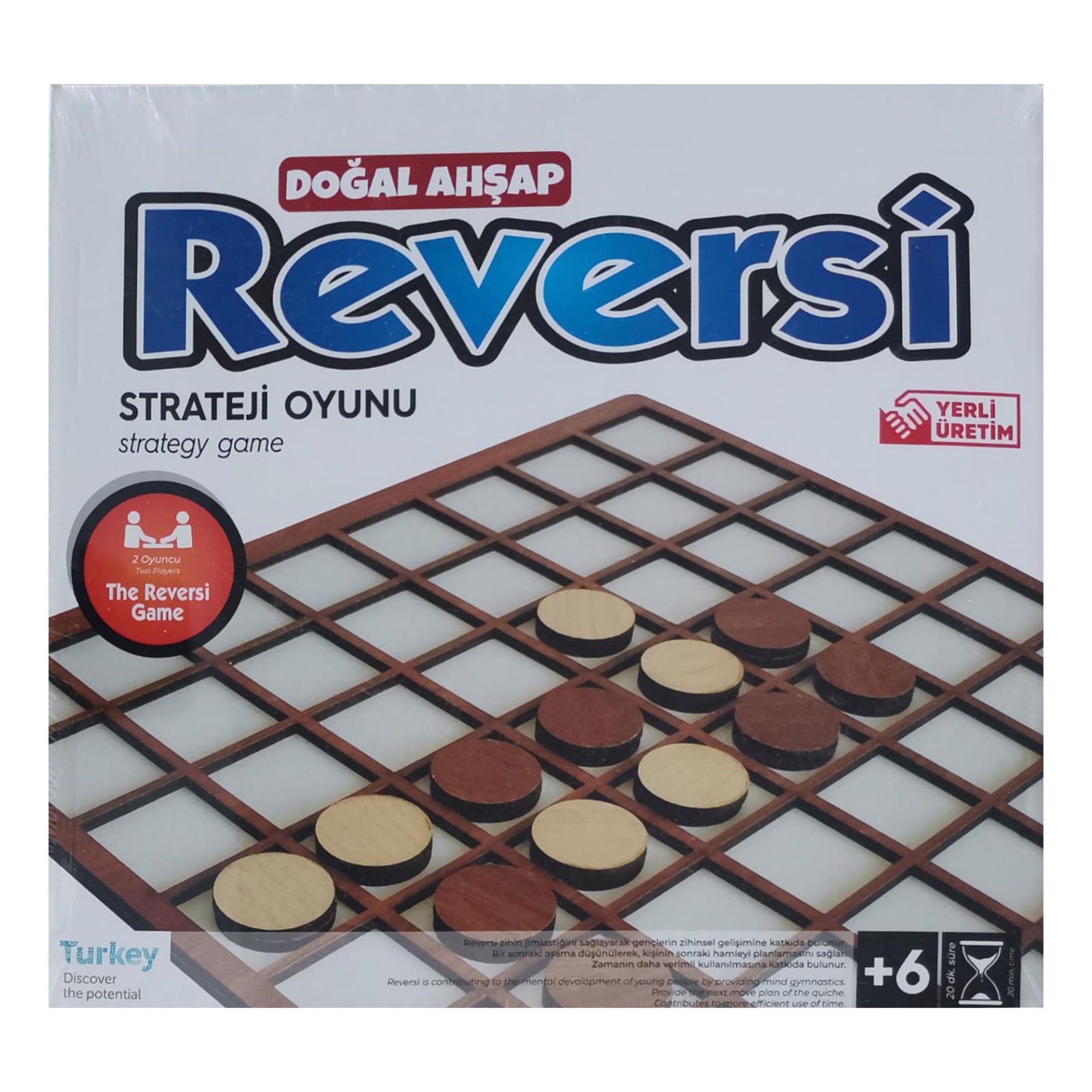 Ahşap Reversi Strateji Oyunu