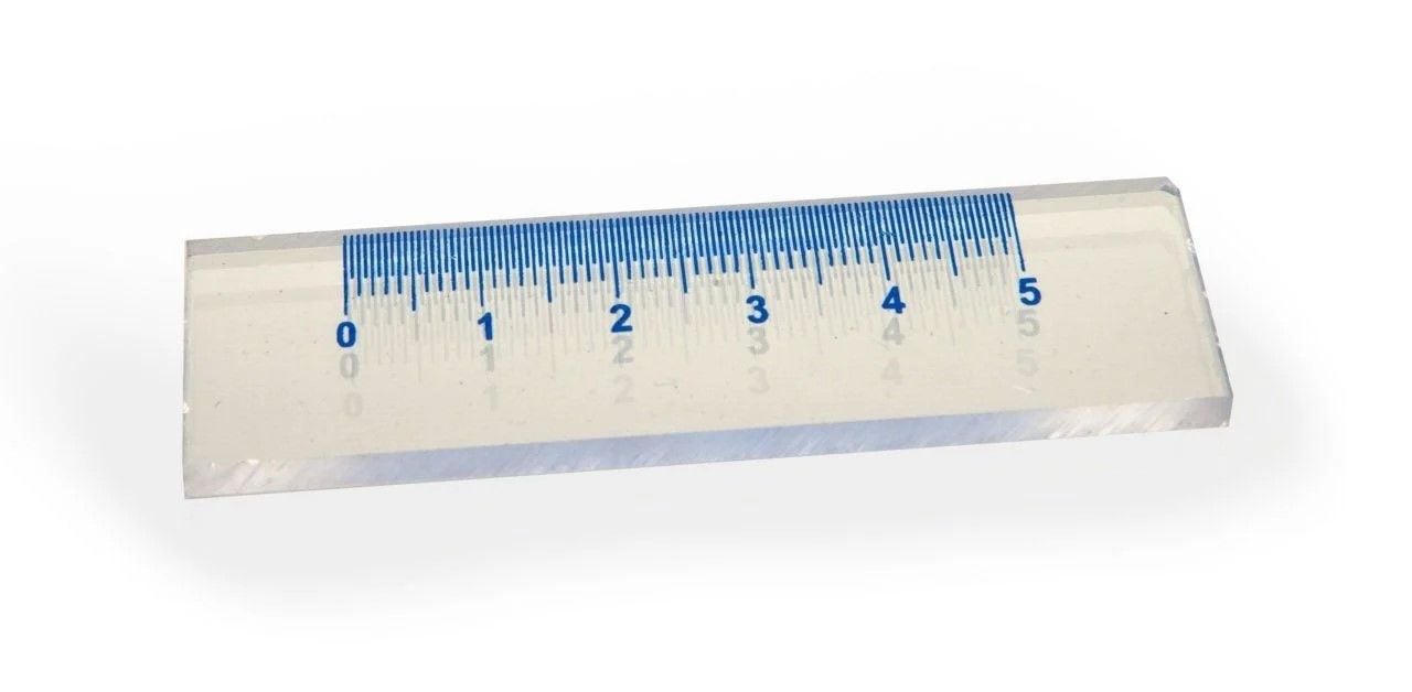 Cetvel (5 cm) Saydam Mikroskop İçin