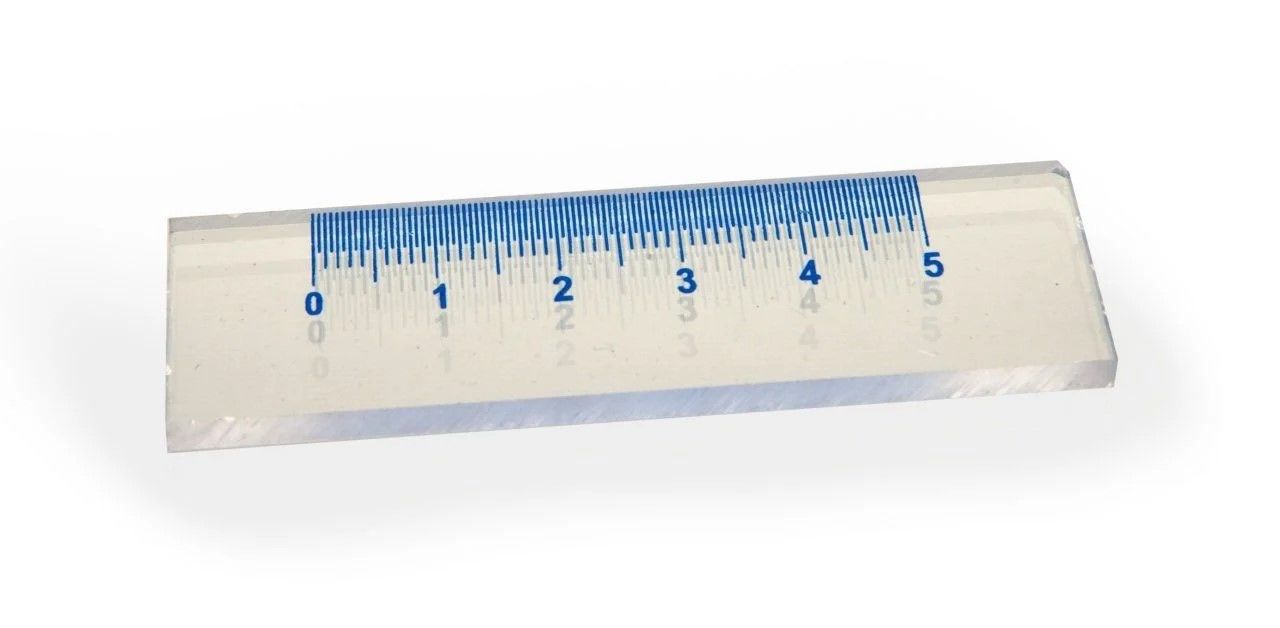 Cetvel (5 cm) Saydam Mikroskop İçin