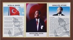 ÜÇLÜ MİLLİ LEVHA (MDF ÇERÇEVELİ) | 45x90 | 24'LÜ SET