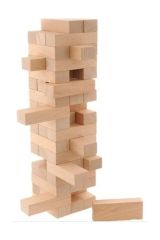 Ahşap Denge Oyunu | 54 Parça | Çocuklar İçin Eğitici Denge Oyunu | Jenga