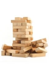 Ahşap Denge Oyunu | 54 Parça | Çocuklar İçin Eğitici Denge Oyunu | Jenga