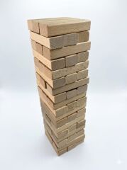 Ahşap Denge Oyunu | 54 Parça | Çocuklar İçin Eğitici Denge Oyunu | Jenga