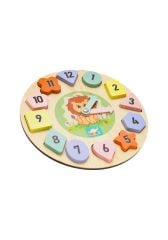 Montessori Renkli Ahşap Bultak Saat