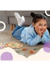 Montessori Renkli Ahşap Bultak Saat