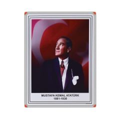 Metal Çerçeveli Atatürk Portresi (35x50)