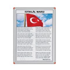 Metal Çerçeveli İstiklal Marşı (35x50)