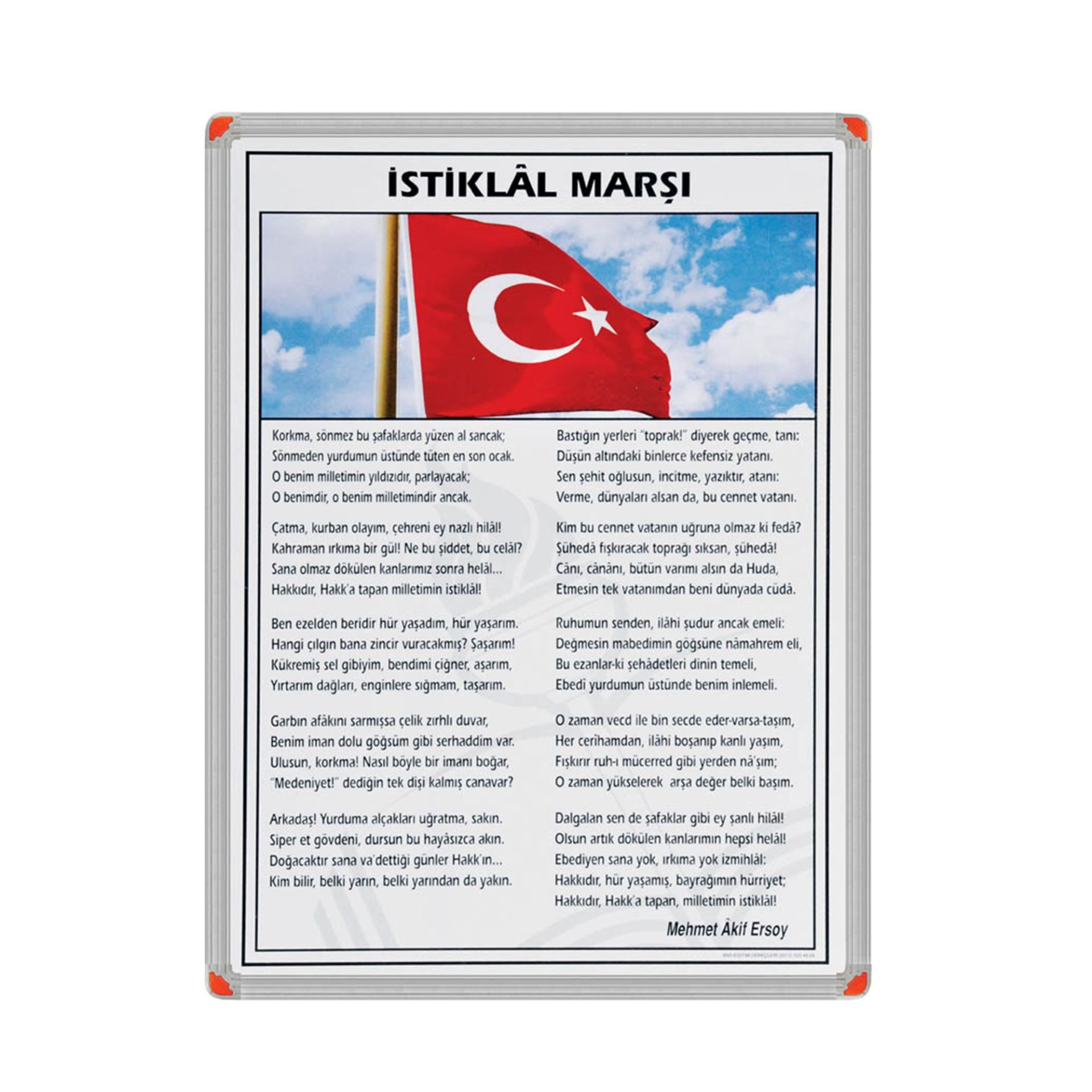 Metal Çerçeveli İstiklal Marşı (50x70)