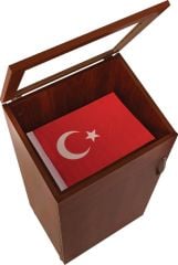 Bayrak Dolabı Ahşap Kapaklı